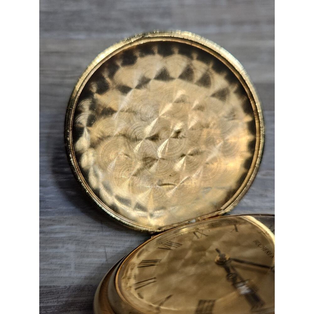 BUCHERER Vintage Quartz Pocket Watch Gold Tone 47mm SWISS MADE - Picture 6 of 8